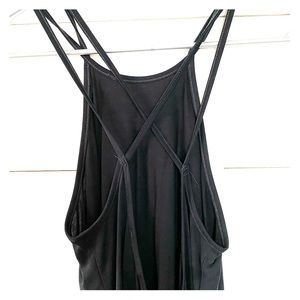 Slate gray open back dress